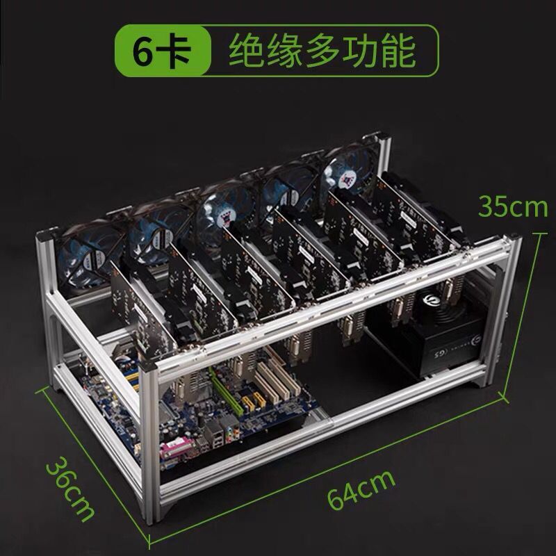 12 Gpu Open Air Frame Case - 6 8 12 19 GPU Mijnwerker