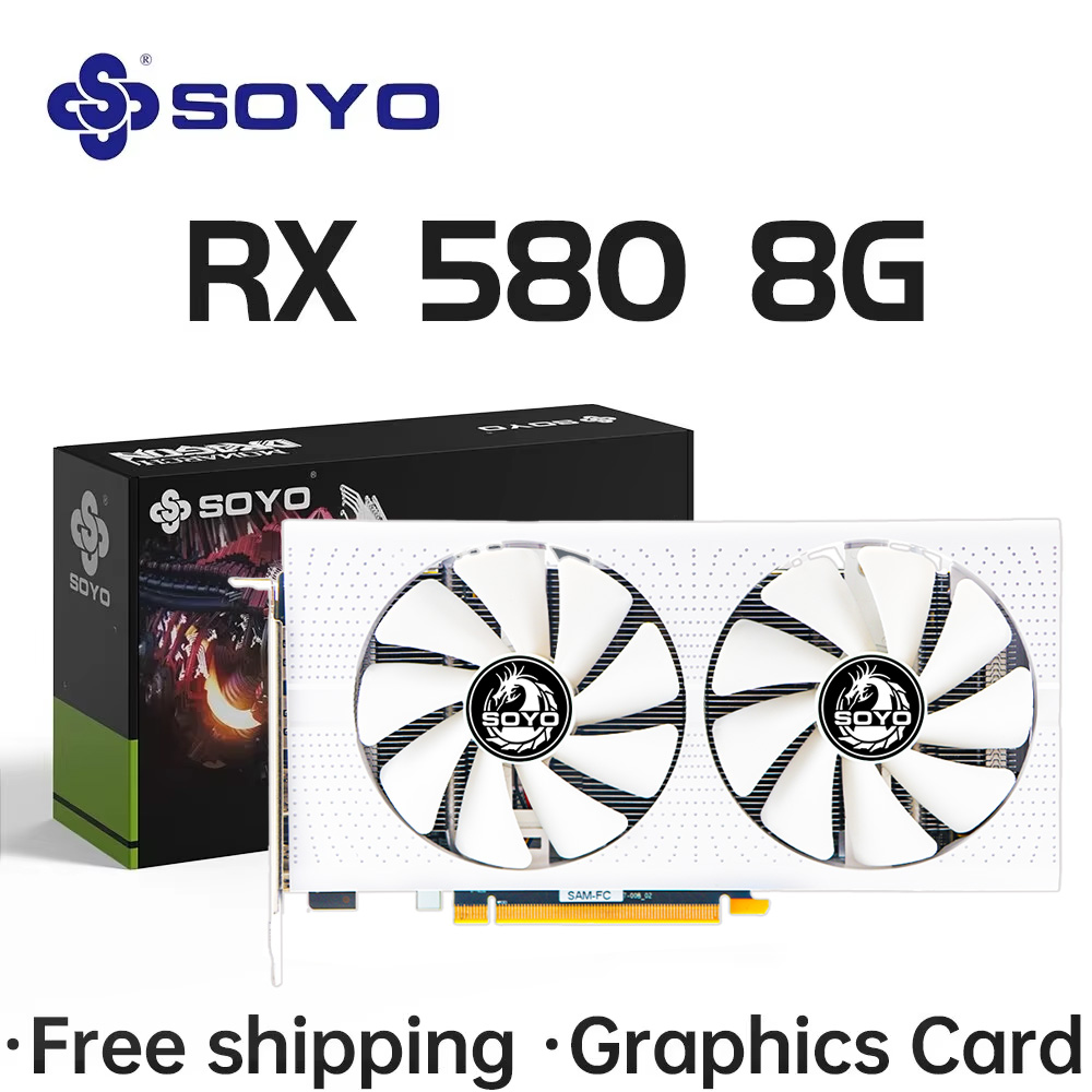 Rx 580 8Gb 2048Sp Gpu - SOYO AMD Radeon RX580 8GB Grafische