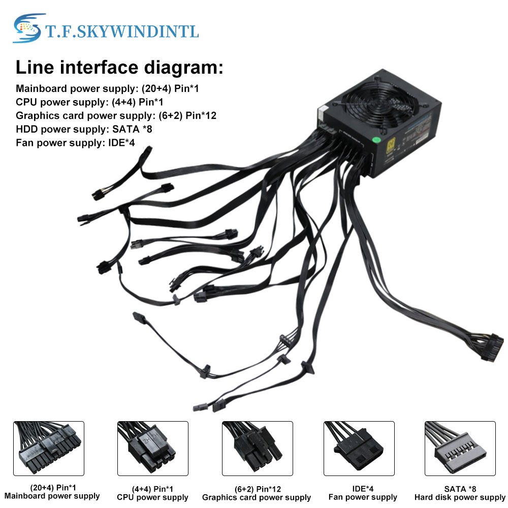 Volledige Moduler Atx Pc Voedi - 2000W Atx Mining Power Supply recensie en prijs