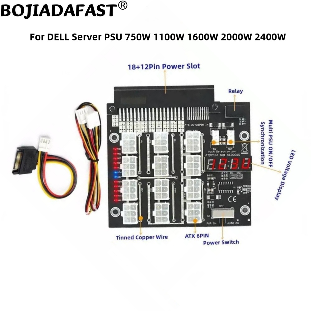 12 Poorten PCIe 6Pin Connector - 2400W Server Psu Breakout Board recensie en prijs